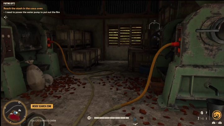 Należy zacząć od odpięcia dwóch węży, które przypięte są do pomp - Far Cry 6: Pożegnalne prezenty (Parting Gifts) - Wyprawy po skarby (El Este) - Far Cry 6 - poradnik do gry