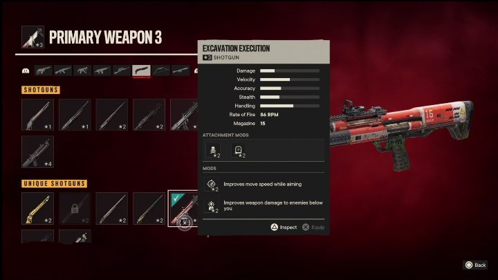 Cechy specjalne: Sprzet Wykopaliskowy to strzelba, która od startu posiada takie modyfikacje jak - Far Cry 6: Strzelby, Unikalne bronie - lista - Far Cry 6 - poradnik do gry