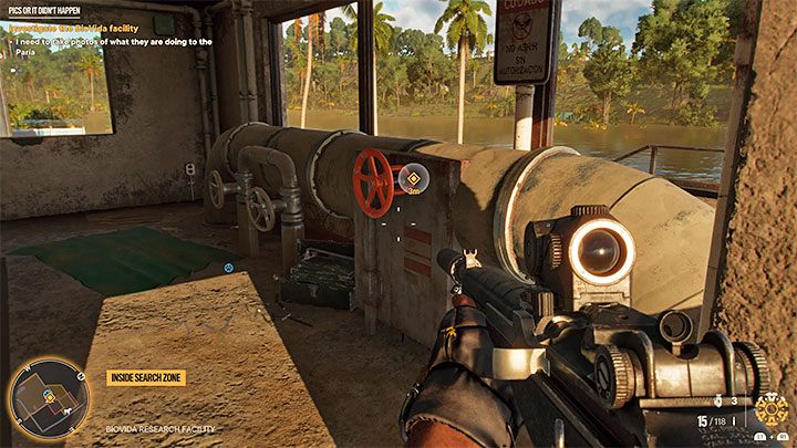 Pierwsze zdjęcie wymaga odwiedzenia budynku przepompowni sąsiadującego z jeziorem - Far Cry 6: Obraz wart tysiąca słów (Pics or It Didnt Happen) - solucja - Far Cry 6 - poradnik do gry