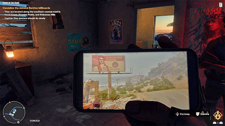 Nowy cel misji może okazać się dość problematyczny, bo gra nie zaznacza na mapie dokładnych lokalizacji billboardów z podobizną pani admirał - Far Cry 6: Sztuczki zawodowców (Tricks of the Trade) - solucja, opis przejścia - Far Cry 6 - poradnik do gry