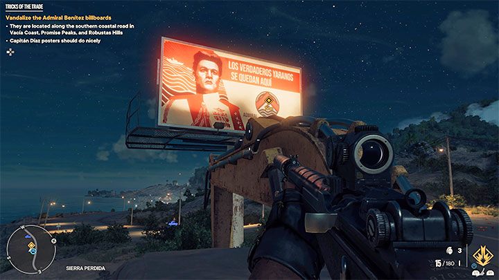 Za każdym razem gdy zlokalizujecie nowy billboard musicie zaliczyć wspinaczkę żeby do niego dotrzeć - Far Cry 6: Sztuczki zawodowców (Tricks of the Trade) - solucja, opis przejścia - Far Cry 6 - poradnik do gry