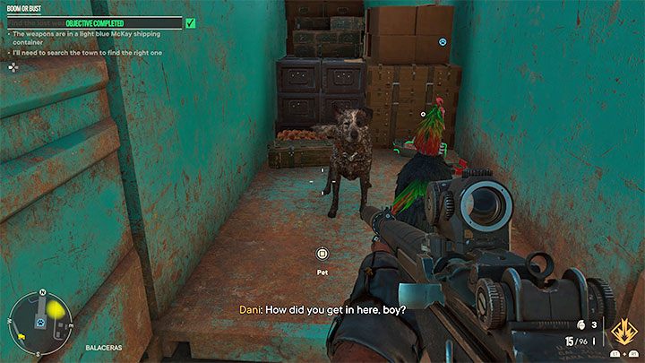 Zainteresujcie się docelowo kontenerem z obrazka 1, który jest w zadaszonym obszarze oraz ma notatkę przyczepioną do jednej ze ścian - Far Cry 6: Bum albo nic (Boom or Bust) - solucja, opis przejścia - Far Cry 6 - poradnik do gry