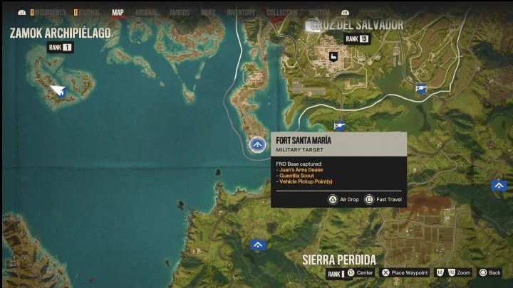 Lokalizacja: Na wyspie, we wschodniej części Cruz Del Salvador - Far Cry 6: Valle de Oro - Bazy FND, lista celów wojskowych - Far Cry 6 - poradnik do gry