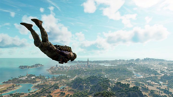 Proponujemy zaopatrzyć się również w kombinezon do szybowania - wingsuit - Far Cry 6: Trofeum Śmierć z przestworzy - jak zdobyć? - Far Cry 6 - poradnik do gry