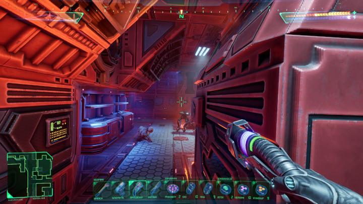Próbując zlokalizować wrogów nie zapominajcie także o zmyśle słuchu - System Shock Remake: Podstawy walki - System Shock Remake - poradnik do gry