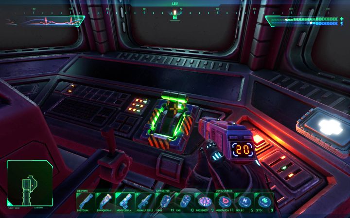 1 - System Shock Remake: Użycie kapsuły ratunkowej na Pokładzie startowym - opis zagadki - System Shock Remake - poradnik do gry
