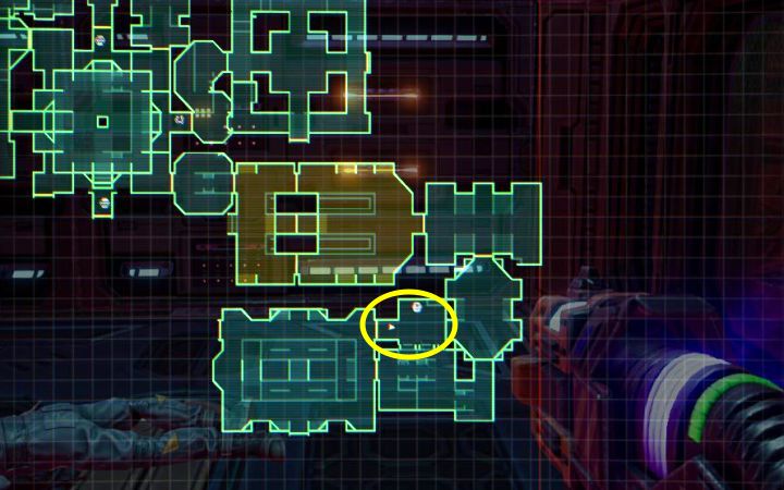 Po drodze miniecie pomieszczenie z węzłami komputerowymi do zniszczenia - System Shock Remake: Zniszczenie 4 anten w Inżynierii systemów - opis zagadki - System Shock Remake - poradnik do gry