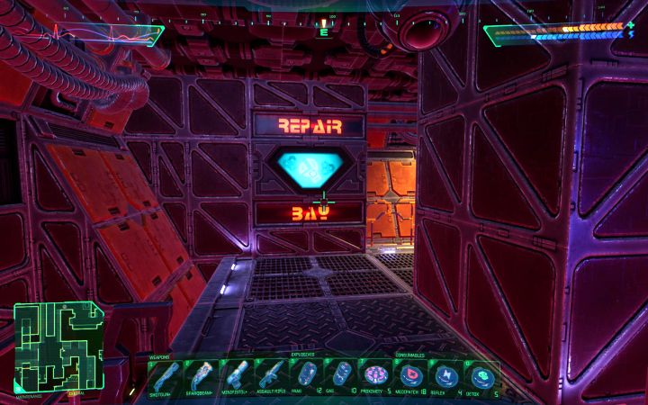 Musicie ponownie odwiedzić Poziom techniczny - używajcie kolejnych wind żeby cofać się na poprzednie pokłady stacji - System Shock Remake: Naprawienie przekaźnika podsystemu 428 - opis zagadki - System Shock Remake - poradnik do gry