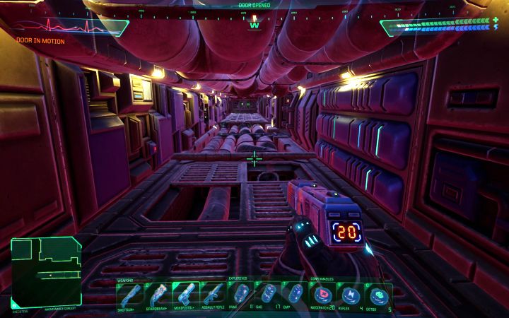 Możecie teraz przejść południowymi korytarzami i szybami - System Shock Remake: Wystrzelenie gaju Beta na Poziomie kierownictwa - opis zagadki - System Shock Remake - poradnik do gry