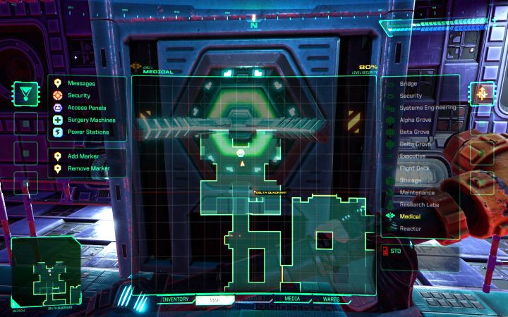 Karta jest na poziomie medycznym - System Shock Remake: Wszystkie karty dostępu - System Shock Remake - poradnik do gry
