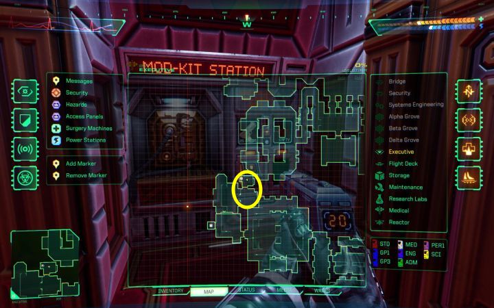 Lokacja: Poziom kierownictwa - System Shock Remake: Lista modyfikacji broni - System Shock Remake - poradnik do gry