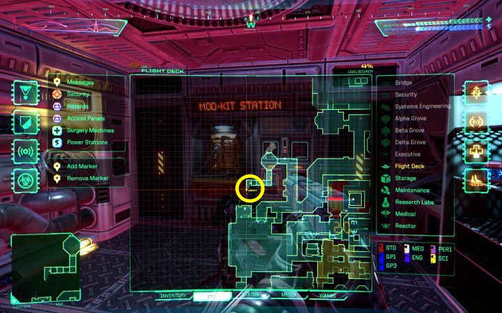 Lokacja: Pokład startowy - System Shock Remake: Lista modyfikacji broni - System Shock Remake - poradnik do gry