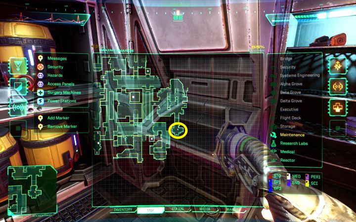 Moduł jest w południowym pomieszczeniu w sekcji Beta we wschodniej części Poziomu technicznego - System Shock Remake: Lista wszystkich modułów - System Shock Remake - poradnik do gry