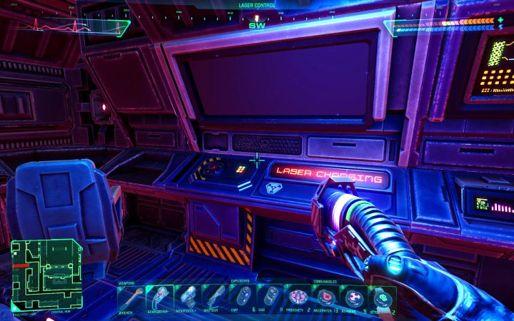 Podejdźcie do konsoli z napisem Laser Charging - System Shock Remake: Złe zakończenie - System Shock Remake - poradnik do gry