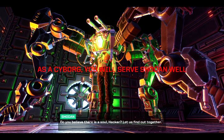 Z dodatkowej scenki przerywnikowej dowiecie się, że bohater został pojmany i przemieniony w cyborga przez SHODAN - System Shock Remake: Złe zakończenie - System Shock Remake - poradnik do gry