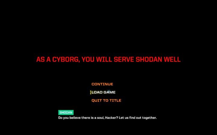 Po obejrzeniu złego zakończenia pojawi się podobny ekran do Game Over - System Shock Remake: Złe zakończenie - System Shock Remake - poradnik do gry