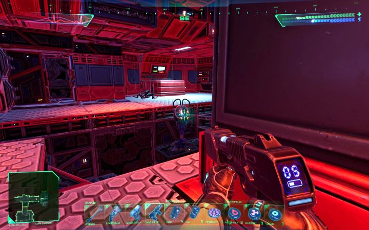 Nie podejmujcie żadnej walki do momentu zdobycia pierwszych broni palnych - System Shock Remake: Jak niszczyć laserowe wieżyczki Skoczek? - System Shock Remake - poradnik do gry