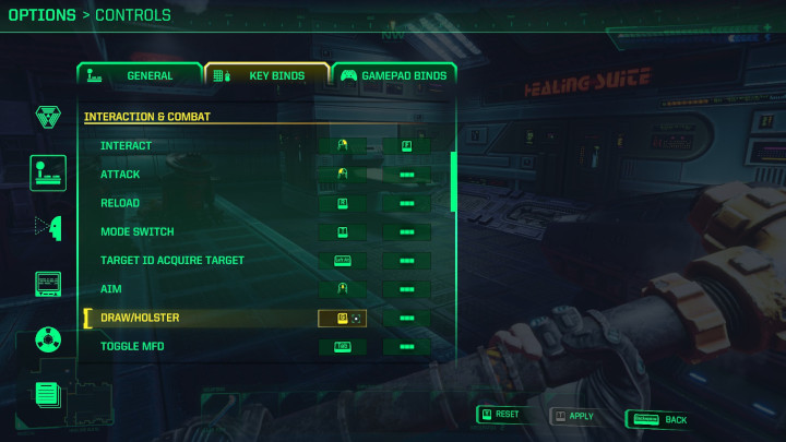Na koniec pamiętajcie, by nowe ustawienia zapisać i potwierdzić za pomocą przycisku Zastosuj (Apply) w prawym, dolnym rogu ekranu - System Shock Remake: Jak schować broń? - System Shock Remake - poradnik do gry
