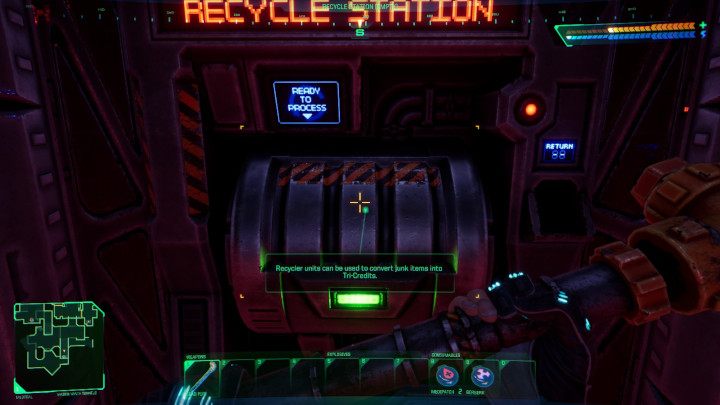 Aby skorzystać ze Stacji Recyklingowej - System Shock Remake: Jakie zastosowanie ma złom? - System Shock Remake - poradnik do gry