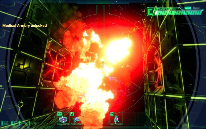 W cyberprzestrzeni musicie znaleźć i zniszczyć połączenie zamka zbrojowni - pokazuje je obrazek 1 - System Shock Remake: Gdzie jest kod do zbrojowni Medical Armory? - System Shock Remake - poradnik do gry