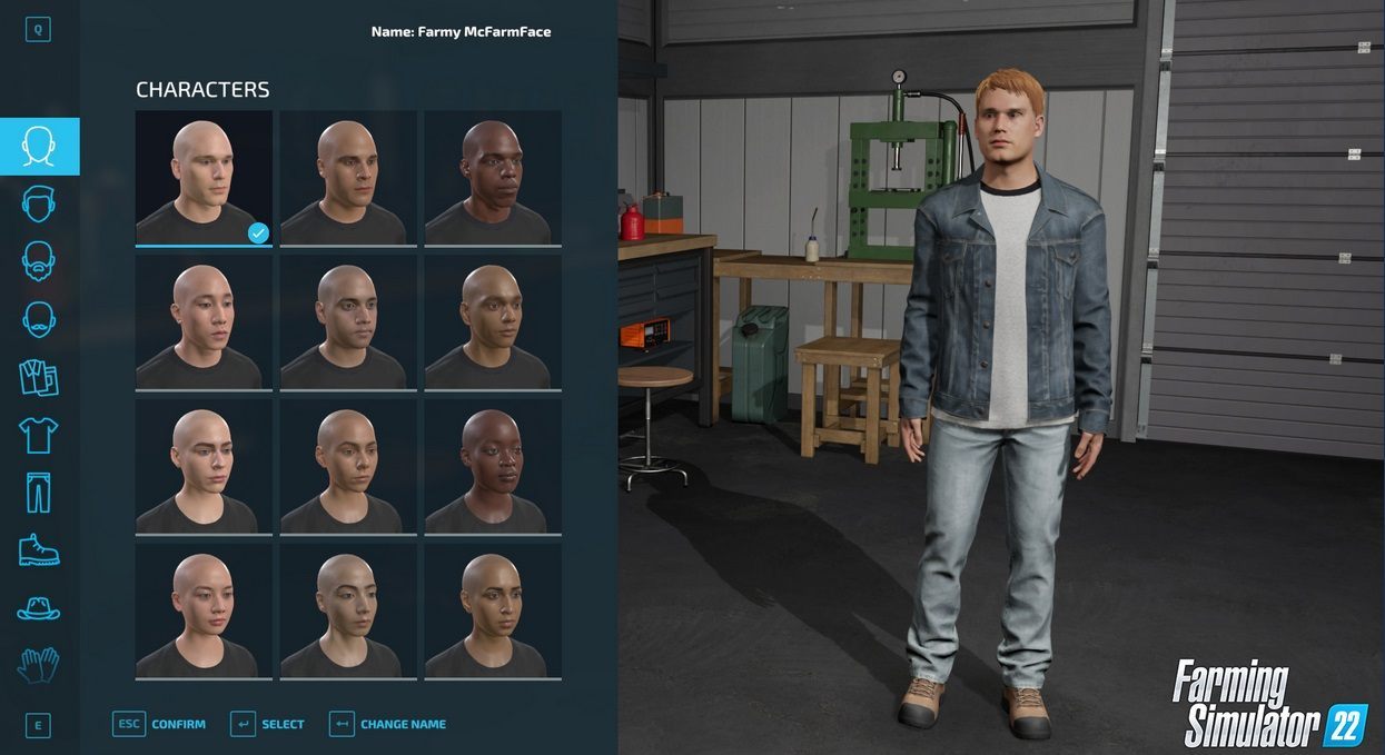 Kreator jest prostu, gdyż opiera się na gotowych szablonach postaci, bez precyzyjnych narzędzi - Farming Simulator 22: FS19 i FS22 - podobieństwa i różnice - Farming Simulator 22 - poradnik do gry