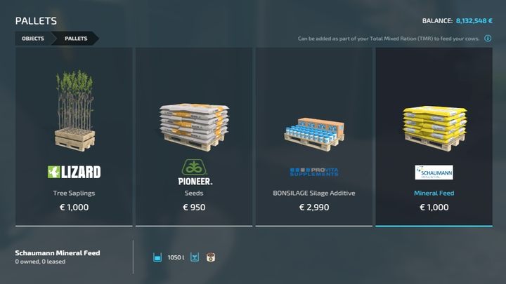 Kolejno, jak widać na wskaźnikach, do paszy możecie dodać również Paszę mieszaną oraz słomę - Farming Simulator 22: Krowy - hodowla, porady - Farming Simulator 22 - poradnik do gry