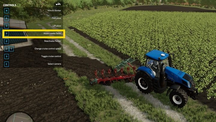 Na każdej posiadanej działce możecie utworzyć, powiększyć, zmniejszyć lub nawet całkowicie usunąć pole uprawne - Farming Simulator 22: Tworzenie, łączenie i usuwanie pól - Farming Simulator 22 - poradnik do gry