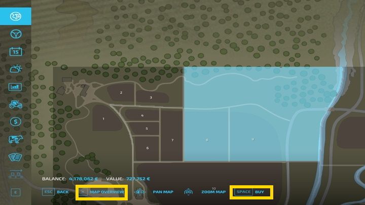 Aby zakupić nowe pole w Farming Simulator 22, otwórzcie mapę gry - Farming Simulator 22: Jak kupić Pole - i czym się sugerować? - Farming Simulator 22 - poradnik do gry