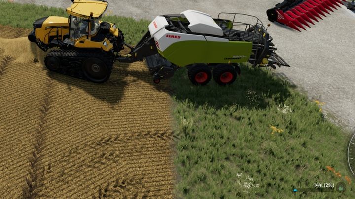 Jest możliwość wytworzenia ze słomy bel, wygodnych do transportu i załadunku. - Farming Simulator 22: Słoma - porady - Farming Simulator 22 - poradnik do gry