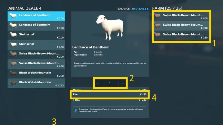 Jeśli przewieziecie zwierzęta sami do Handlarza Zwierzętami nie poniesiecie tej opłaty (nie dotyczy kur, którymi można handlować jedynie zdalnie) - Farming Simulator 22: Zwierzęta - jak sprzedawać? - Farming Simulator 22 - poradnik do gry