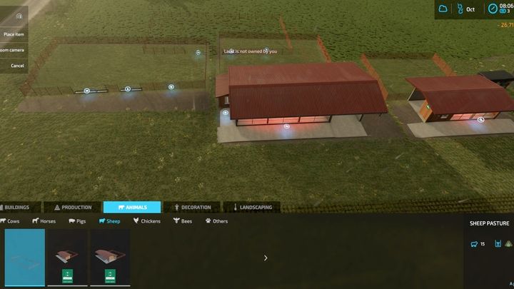 Dostępne są trzy formy budynków, gdzie możecie przetrzymywać owce - Farming Simulator 22: Owce - hodowla, porady - Farming Simulator 22 - poradnik do gry