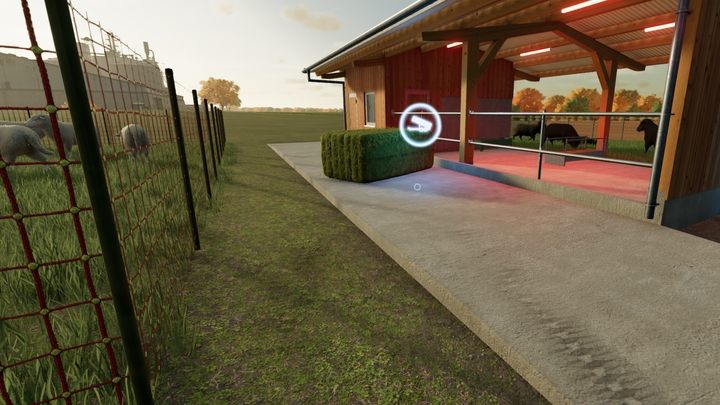 Wskazówka: rozstawiając bele trawy / siana w miejscu karmienia zapasy zużyte przez zwierzęta będą stale uzupełniane, dzięki czemu jeszcze rzadziej możecie do nich zaglądać - Farming Simulator 22: Owce - hodowla, porady - Farming Simulator 22 - poradnik do gry