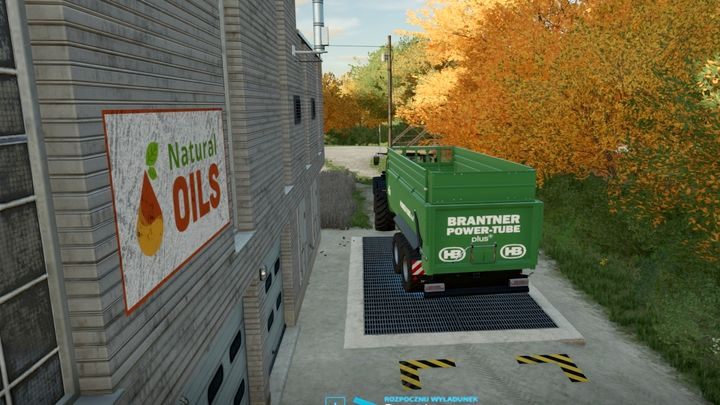 Olejarnia (Oil Mill) wytwarza olej z ziaren: rzepaku, słonecznika oraz oliwek - Farming Simulator 22: Łańcuchy produkcyjne - budynki i przepisy - Farming Simulator 22 - poradnik do gry