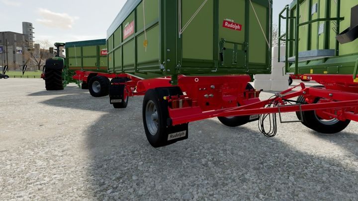 Pierwsza przyczepa powinna mieć osie tylko z tyłu, bez przedniej osi ruchomej - będzie Wam łatwiej nimi sterować - Farming Simulator 22: Łączenie, zespoły maszyn - Farming Simulator 22 - poradnik do gry