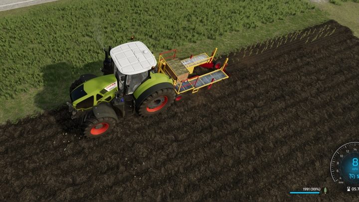 Do zasadzenia topoli używana jest specjalna sadzarka: Damcon PL-75 (zakładka Sprzęt leśniczy) - warto ją wynająć zamiast kupować - Farming Simulator 22: Topole - Farming Simulator 22 - poradnik do gry