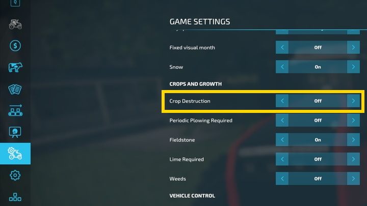 Opcję niszczenia roślin możecie wyłączyć w opcjach gry - Farming Simulator 22: Jak nie niszczyć pól kołami? - Farming Simulator 22 - poradnik do gry