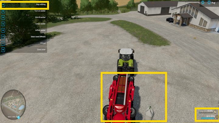 Aby uzupełniać nasiona czy nawóz syntetyczny, musicie nabyć je w sklepie - Farming Simulator 22: Napełnianie zbiorników maszyn - Farming Simulator 22 - poradnik do gry