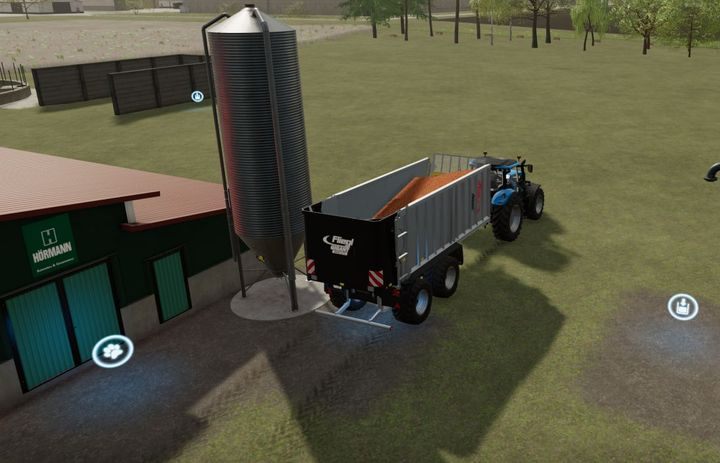 Karmienie odbywa się poprzez zrzut pokarmu przy silosie. - Farming Simulator 22: Świnie - hodowla, porady - Farming Simulator 22 - poradnik do gry