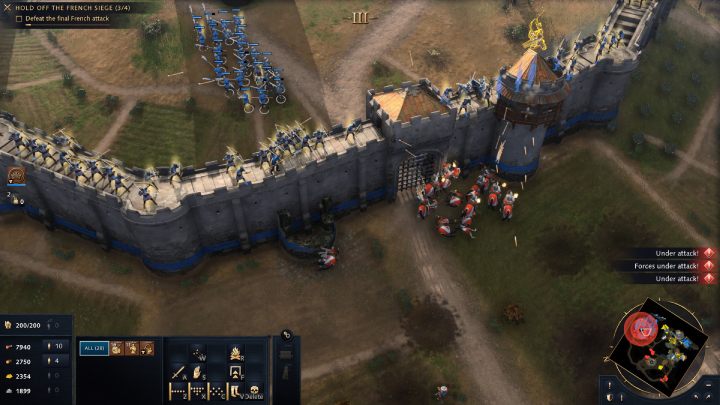 Ostatnia fala wrogich jednostek będzie składała się również z jeźdźców - Age of Empires 4: The Siege of Dover (The Normans) - solucja, opis przejścia - Age of Empires 4 - poradnik do gry