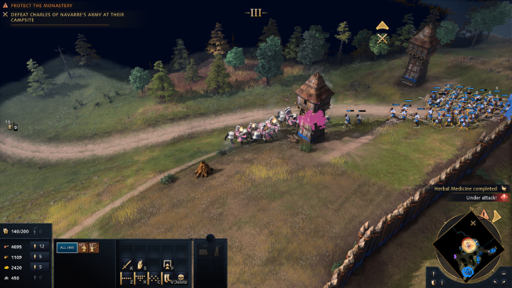 Po odzyskaniu miasta zaatakują Was nieprzyjaciele przy północnej bramie - Age of Empires 4: France in Chaos (The Hundred Years War) - solucja - Age of Empires 4 - poradnik do gry