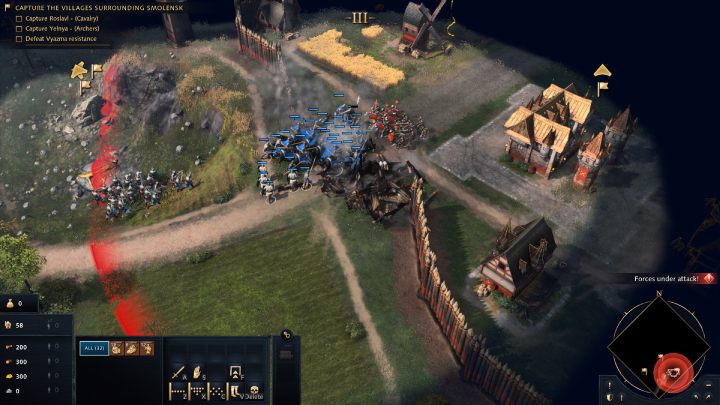 Zaznaczcie swoje wojsko i udajcie się na wschód do miasta Vyazma - Age of Empires 4: Moscow versus Lithuania (The Rise of Moscow) - solucje - Age of Empires 4 - poradnik do gry