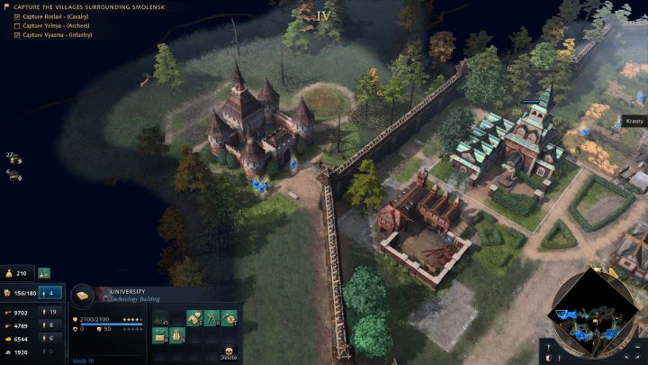 Po przejęciu miasta, wybudujcie Zabytek (Landmark) High Armory w pobliżu Warsztatu (Siege Workshop), dzięki czemu skrócicie czas produkcji machin oblężniczych - Age of Empires 4: Moscow versus Lithuania (The Rise of Moscow) - solucje - Age of Empires 4 - poradnik do gry