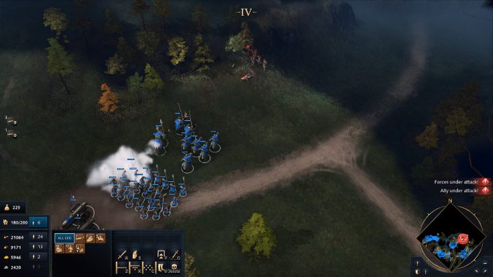 Przed przejęciem ostatniej osady, w mieście Roslavl wybudujcie Warsztat, Klasztor oraz Stajnie i stwórzcie oddział złożony z piechoty, jeźdźców, Michów-wojowników oraz kilku armat - Age of Empires 4: Moscow versus Lithuania (The Rise of Moscow) - solucje - Age of Empires 4 - poradnik do gry