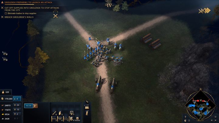 Oddział czekający przy mieście Krasny wyślijcie na Kupców zamierzających od północnego zachodu - Age of Empires 4: Moscow versus Lithuania (The Rise of Moscow) - solucje - Age of Empires 4 - poradnik do gry