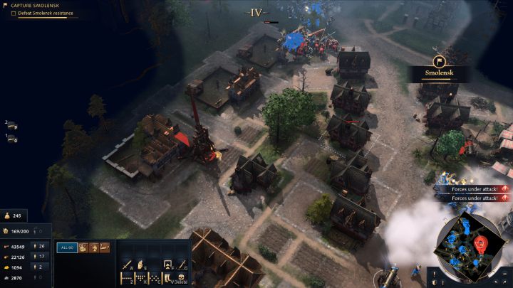 Po wtargnięciu do środka, pozbądźcie się szybko machin oblężniczych wroga - Age of Empires 4: Moscow versus Lithuania (The Rise of Moscow) - solucje - Age of Empires 4 - poradnik do gry