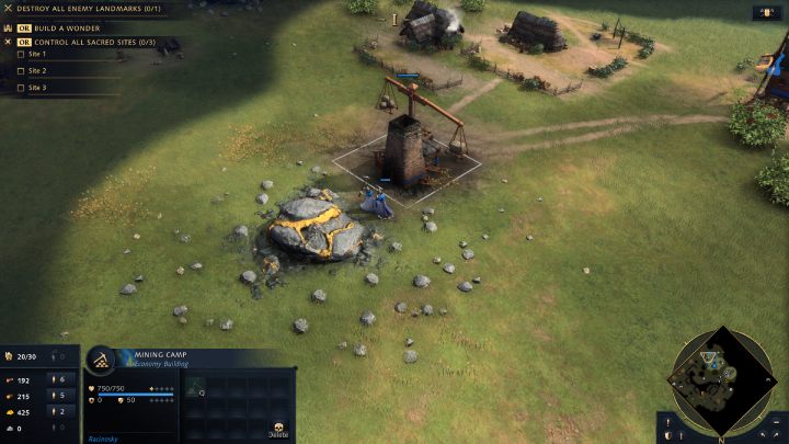 Obiektem magazynujących złoto jest Obóz Górniczy (Mining Camp) - Age of Empires 4: Surowce - Age of Empires 4 - poradnik do gry