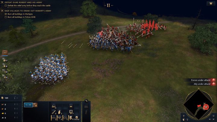 Nowym celem misji będzie wybicie nadchodzącej armii, zmierzającej do zamku - Age of Empires 4: The Battle of Tinchebray (The Normans) - solucja - Age of Empires 4 - poradnik do gry