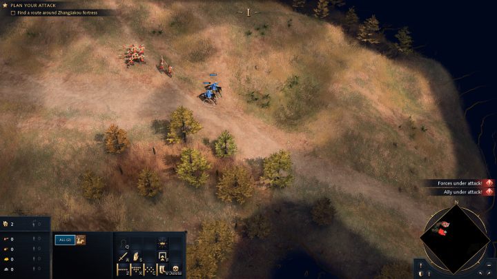 Podążajcie ścieżką przez góry, uważając na stada wilków - Age of Empires 4: The Great Wall (The Mongol Empire) - solucja - Age of Empires 4 - poradnik do gry