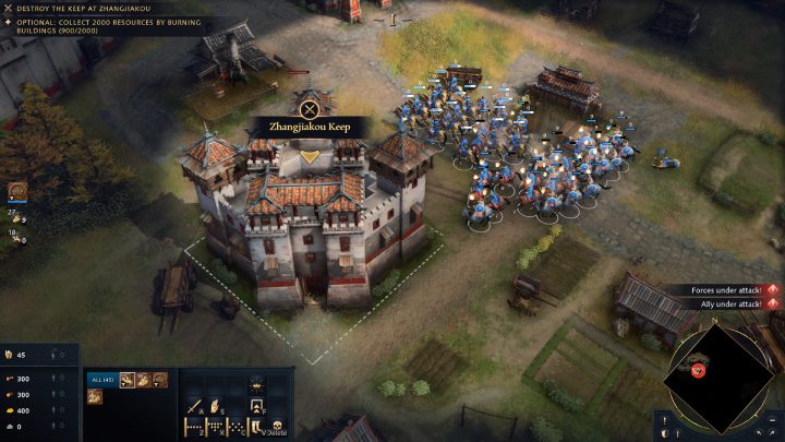 Po pokonaniu obrońców miasta, natychmiast zniszczcie Twierdzę w Zhangjiakou - Age of Empires 4: The Great Wall (The Mongol Empire) - solucja - Age of Empires 4 - poradnik do gry