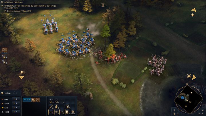 Zacznijcie produkować nowe jednostki militarne i ustawcie je po wschodniej części osady - Age of Empires 4: The Great Wall (The Mongol Empire) - solucja - Age of Empires 4 - poradnik do gry